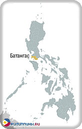 Положение провинции Батангас на карте Филиппин