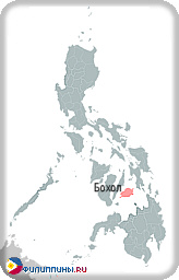 Положение провинции Бохол на карте Филиппин