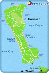 Карта острова Боракай