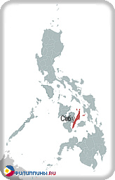Положение провинции Себу на карте Филиппин