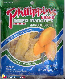 Сушеные манго, произведенные на Филиппинах