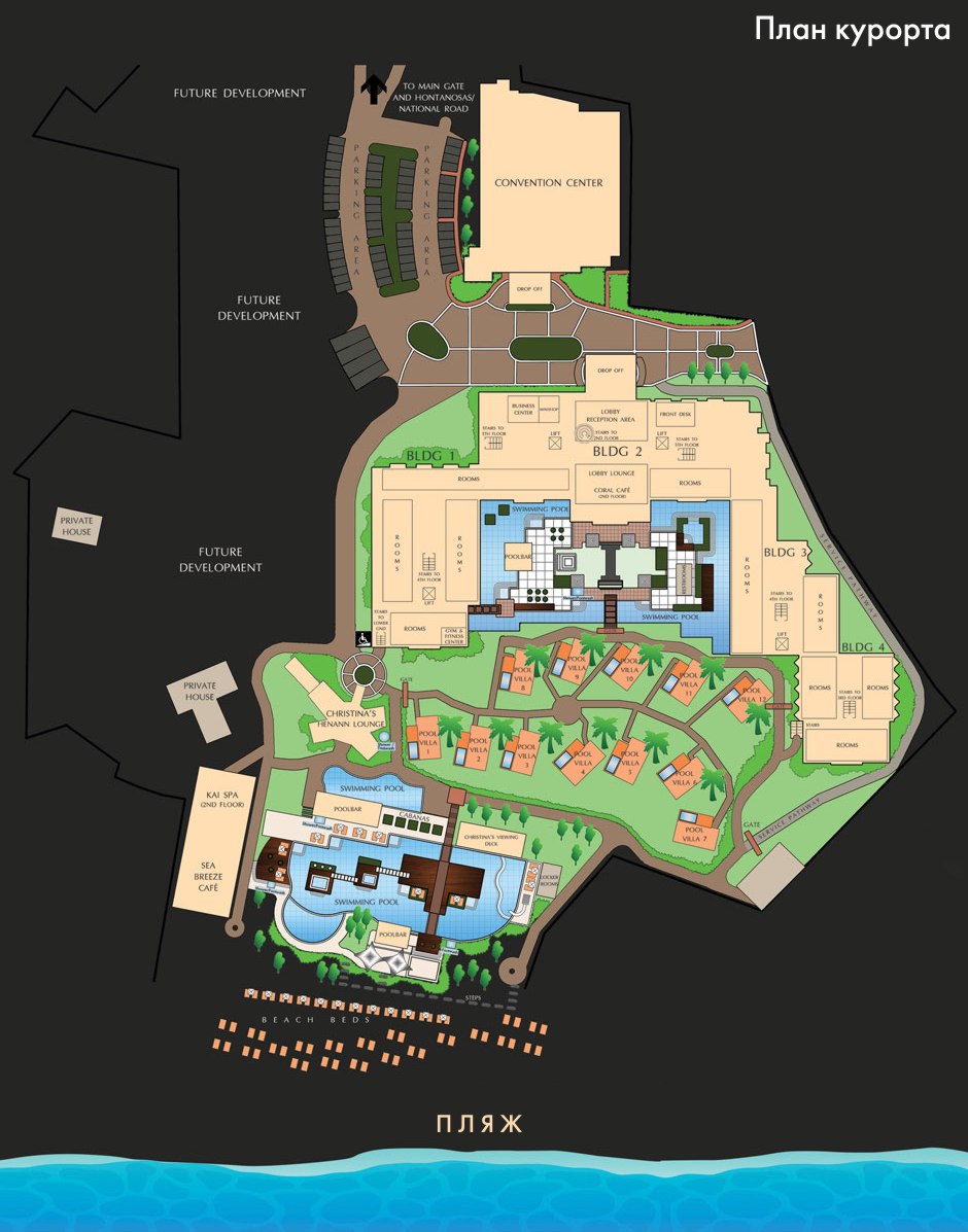План отеля Henann Resort Alona Beach