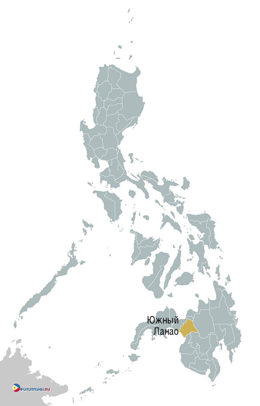 Положение провинции Южный Ланао на карте Филиппин