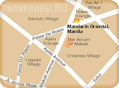 Положение отеля Mandarin Oriental на карте Манилы