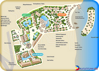 План отеля Maribago Bluewater Beach Resort