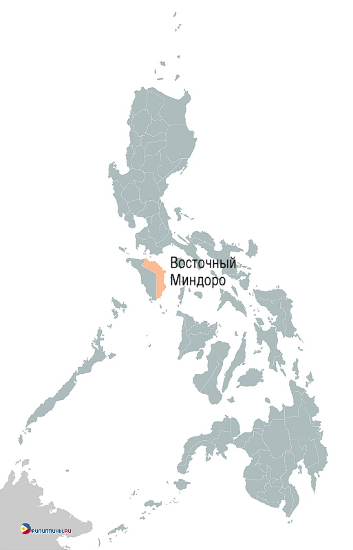 Положение провинции Восточный Миндоро на карте Филиппин