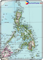 Карта Филиппин из атласа А. Штилера