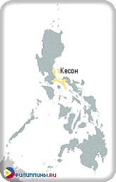 Положение провинции Кесон на карте Филиппин
