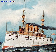 Крейсер Нью-Йорк, литография 1893 г.