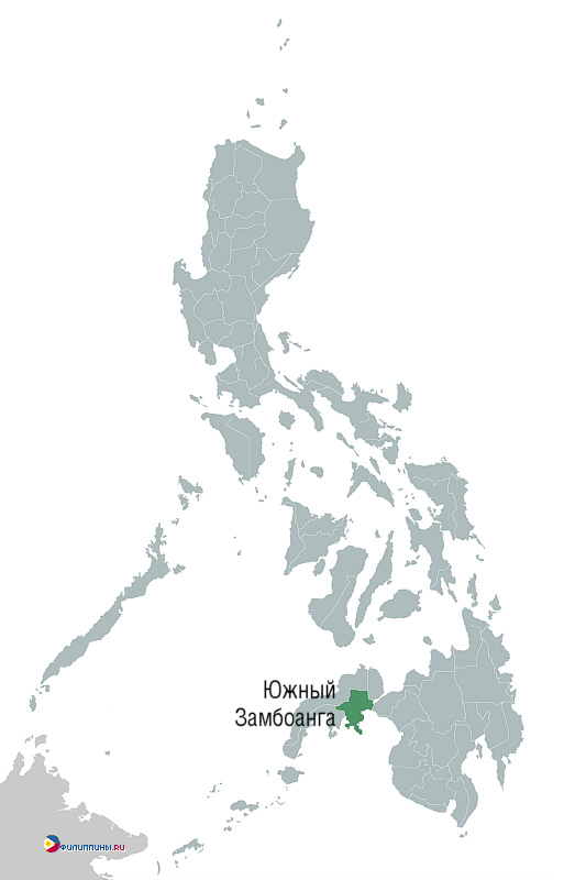 Положение провинции Южный Замбоанга на карте Филиппин